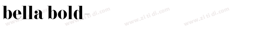 bella bold字体转换 bella bold字体转换